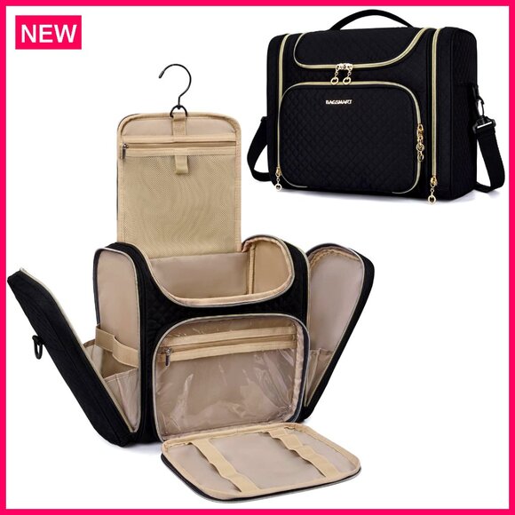 Handbags - Large Water-Resistant Hanging Toiletry Bag with Multiple Compartments